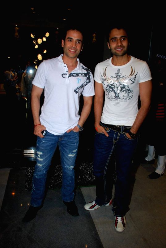 Tushar Kapoor at Vashu Bhagnani's Honey store launch at Juhu in Mumbai.