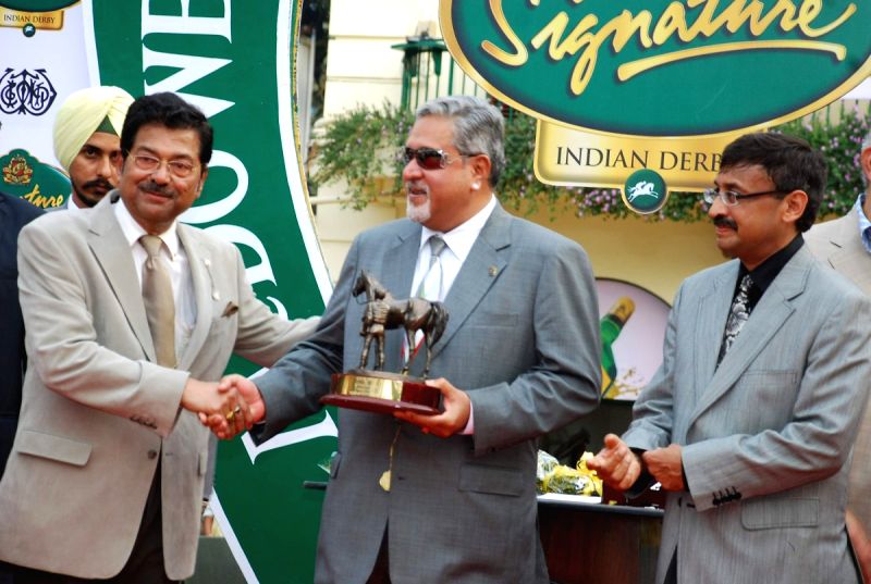 Vijay Mallya at Mcdowell Derby at Mahalaxmib Race Course.