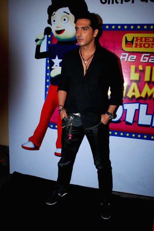 Zayed Khan on the sets of Sa Re Ga Ma Pa L’il Champs on Zee at Famous, in Mumbai.