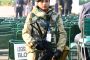 A Delhi Police women commando at the Beating Retreat Ceremony at Vijay Chowk on Sunday New Delhi,29 Jan 2012.