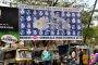 A hoarding installed in Bhopal by Irshad depicting Bhopal Gas Tragedy and death of fishes in US.