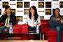 Bollywood actors Sanjay Dutt, Priyanka Chopra and Hrithik Roshan at PVR Gurgaon to promote their film "Agneepath", on Monday New Delhi,23 Jan 2012.