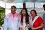 David Dhawan play Holi at Azmi House.