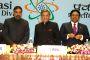 Minister for External Affairs S M Krishna , Minister for Commerce and Industry Anand Sharma and Malaysian National Congress, President Dato Seri S Samy Vellu at the inaugural of '' 8th Pravasi Bharatiya Divas'' in New Delhi on Friday.