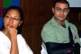 New Delhi,09 July 2009-UInion Minister for State Agatha Sangma and Cricketer Virender Sehwag during an Interface program between Children and Parliamentarians on the HIV/AIDS Bill,in New Delhi on Thrusday-IANS Photo