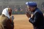 Prime Minister Manmohan Singh and President Pratibha Patil exchange greetings after the ceremonial welcome of the visiting South Korean President Lee Myung-Bak at the Rashtrapati Bhavan in New Delhi on Monday.