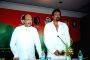 Samajwadi Party leader Amar Singh with Bollywood star Sanjay Dutt.