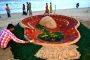 sculpture of Dev Anand by sand artist Sudarsan Pattnaik