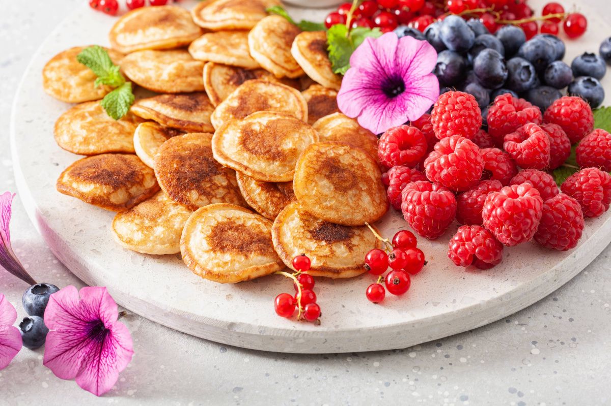 Mini Pancakes and Fruit