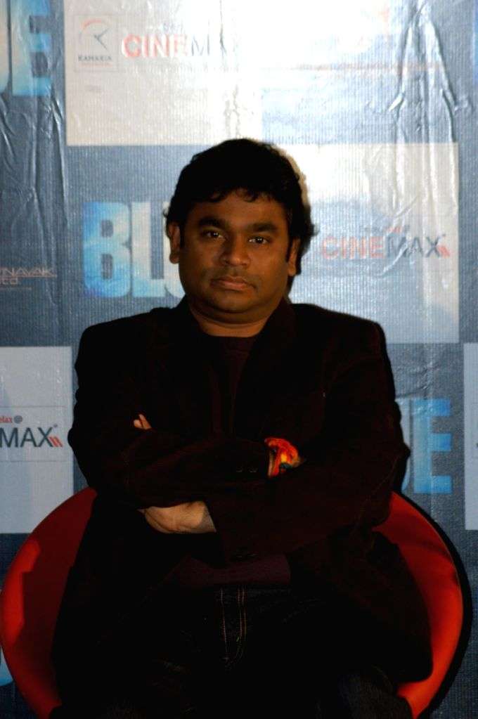 A R Rahman and Resul Pookutty at Blue film music preview at Cinemax.