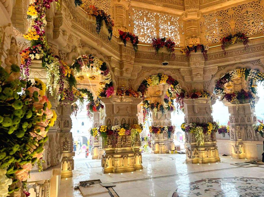 A view of Ram Mandir ahead of the consecration ceremony