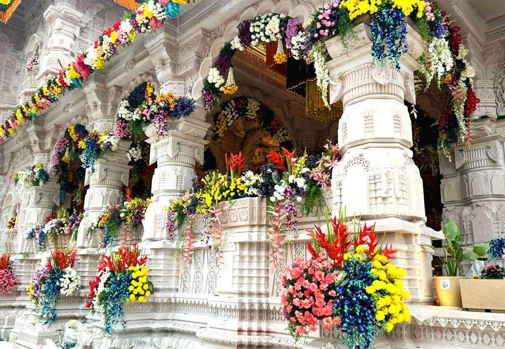 A view of Ram Mandir ahead of the consecration ceremony