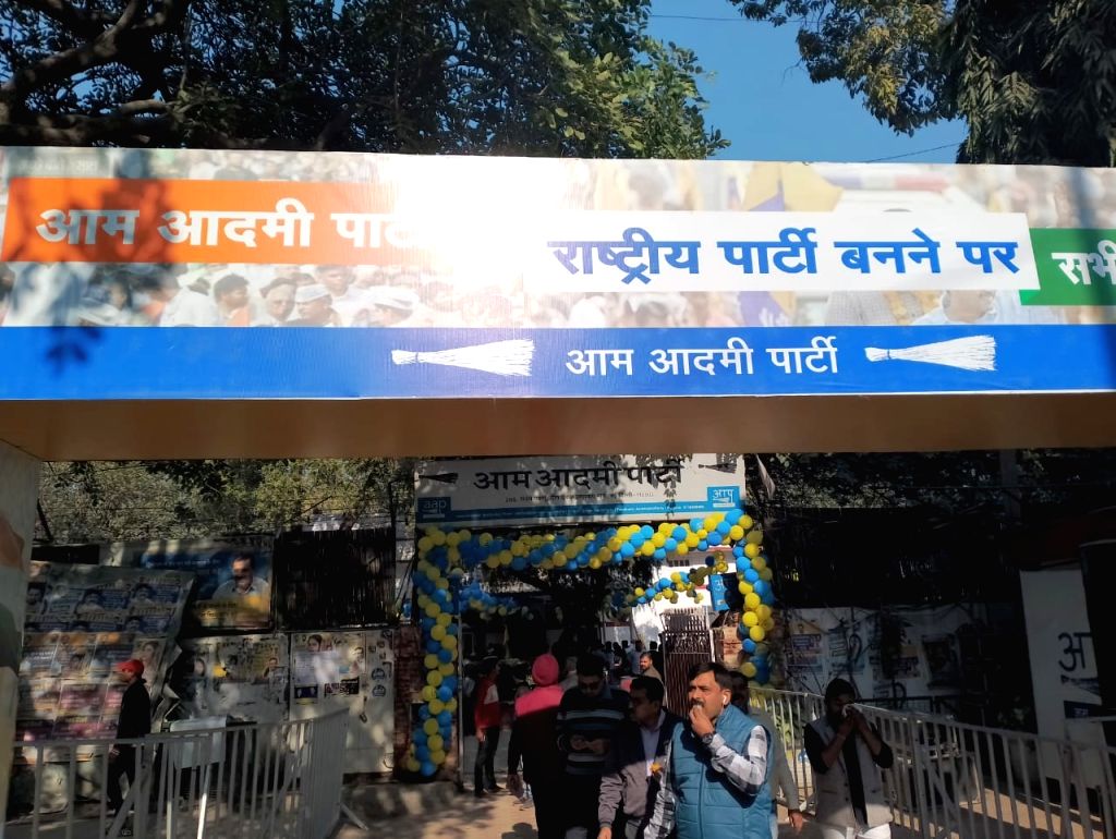 AAP headquarters decked up to welcome national party status