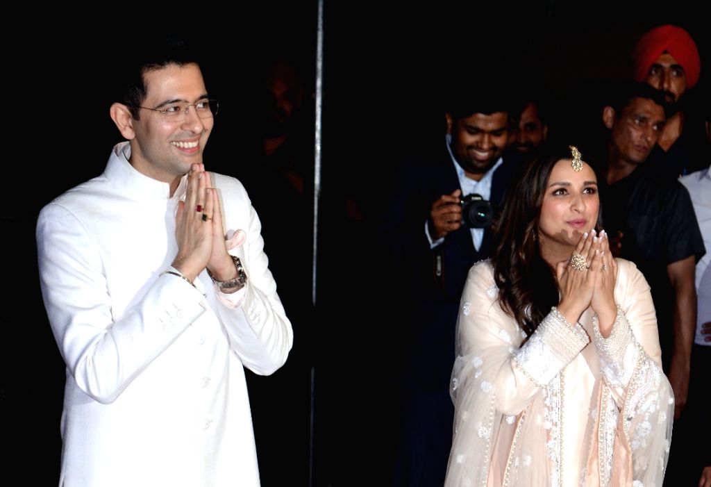 New Delhi: AAP leader Raghav Chadha and his fiance and Bollywood ...