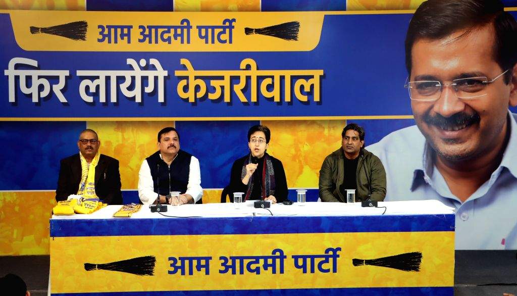AAP leaders address a press conference