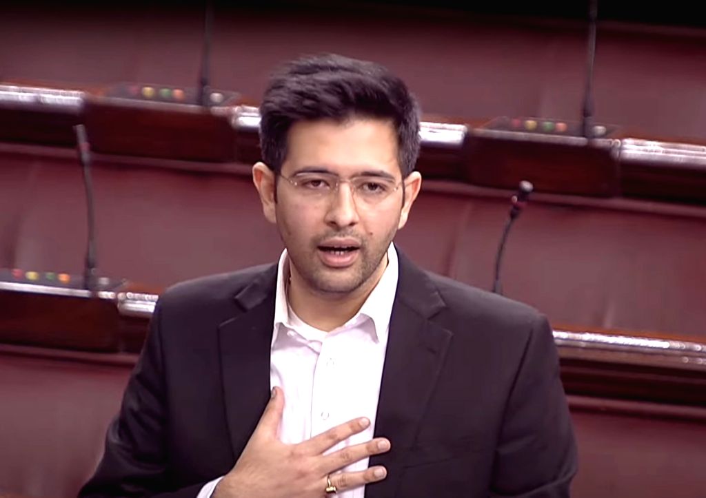 AAP MP Raghav Chadha speaks in the Rajya Sabha