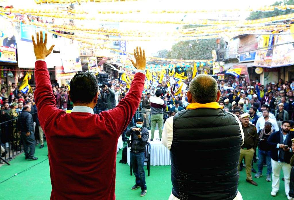AAP National Convenor Arvind Kejriwal campaigns in support of AAP ...