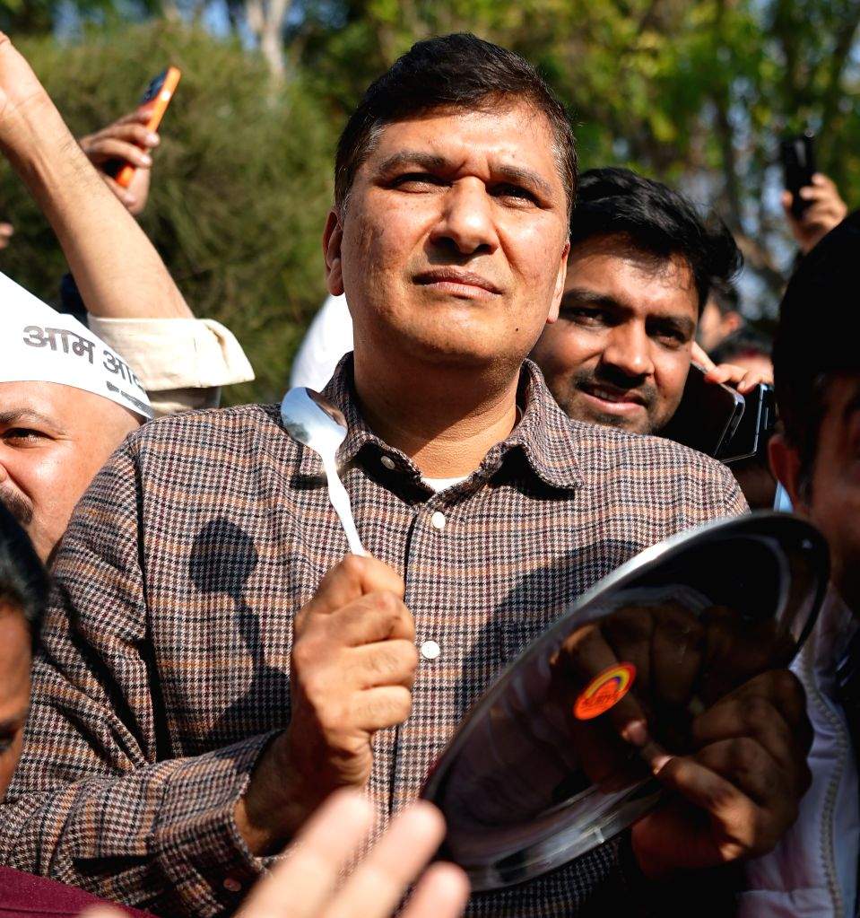 AAP Protests at Delhi Secretariat