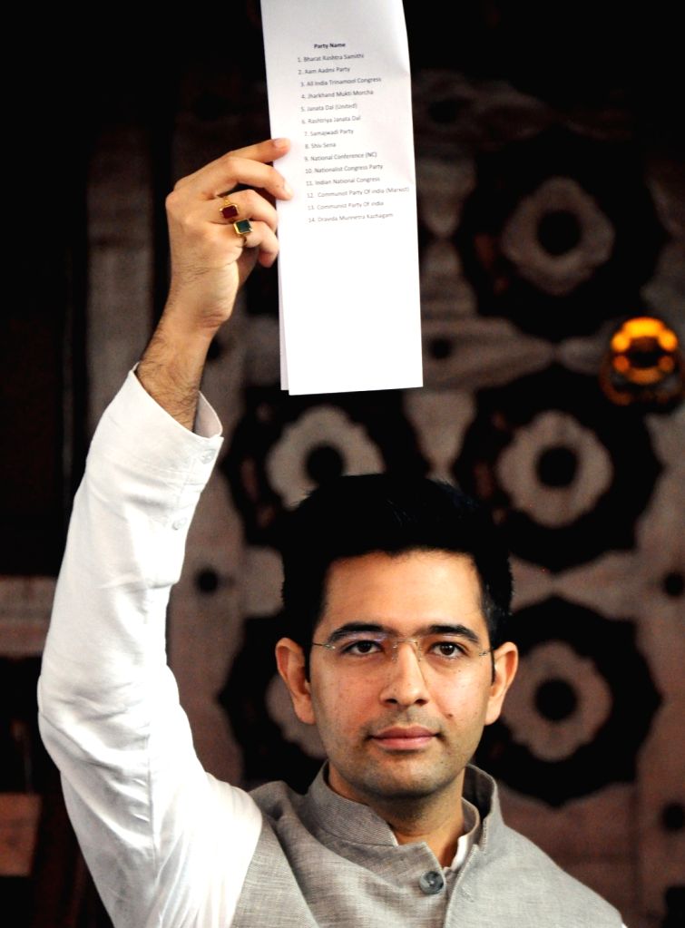 New Delhi : AAP Rajya Sabha MP Raghav Chadha at Parliament House