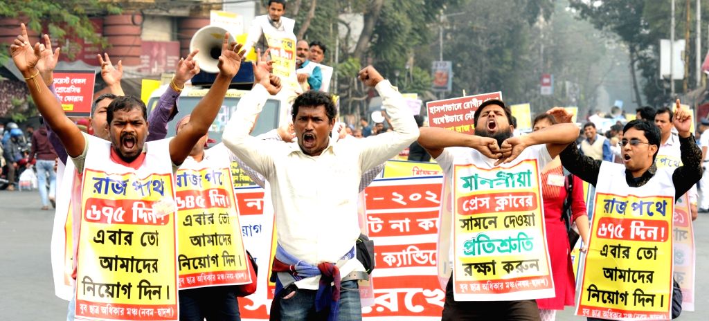 Activists from 10 different organizations take out a protest rally