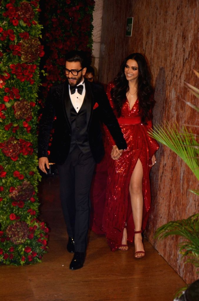 deepika padukone reception red dress Inside Deepika Padukone And Ranveer Singh's Star-Studded Mumbai Reception