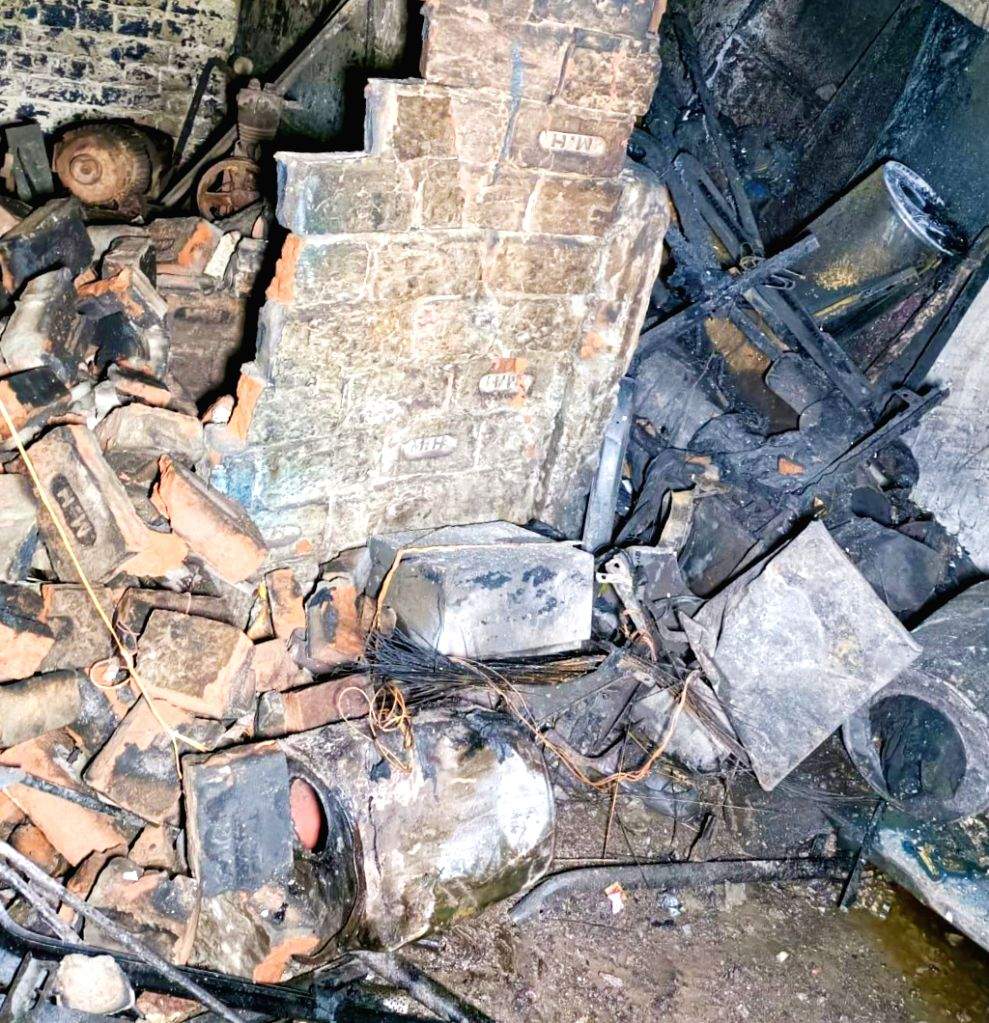 Factory Fire Aftermath Aftermath of Boiler Blast Fire in Factory