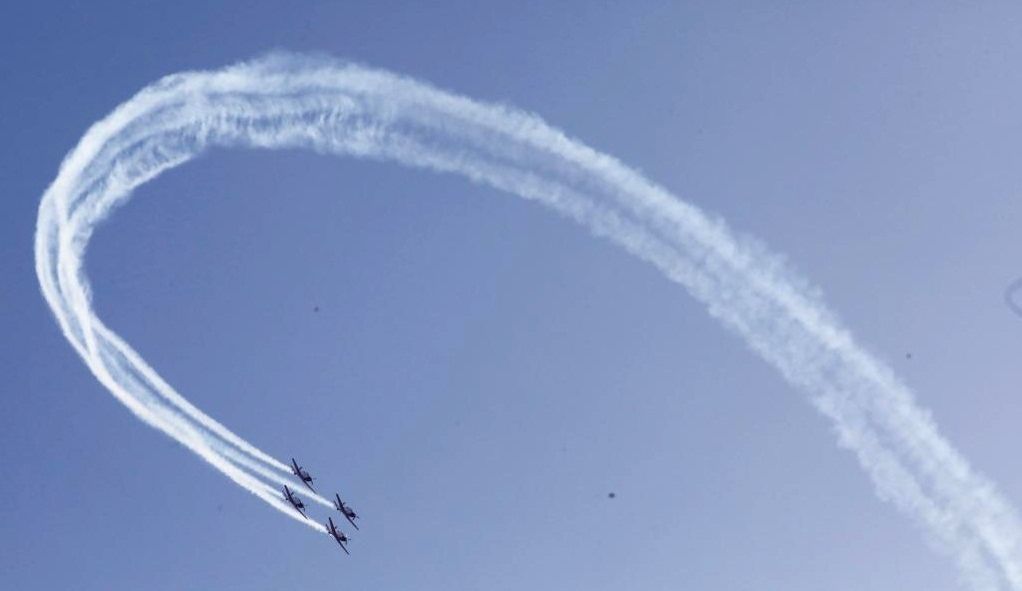 Israel : Aircraft performance of Israeli Air Force graduation ceremony