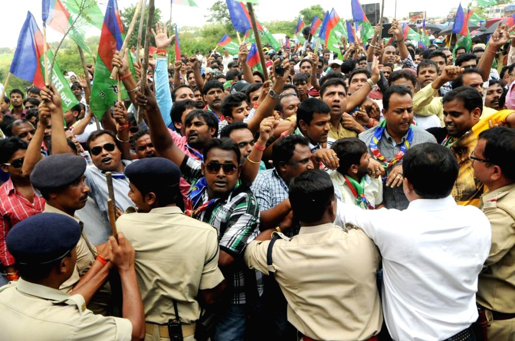 Delhi: AJSU demonstration