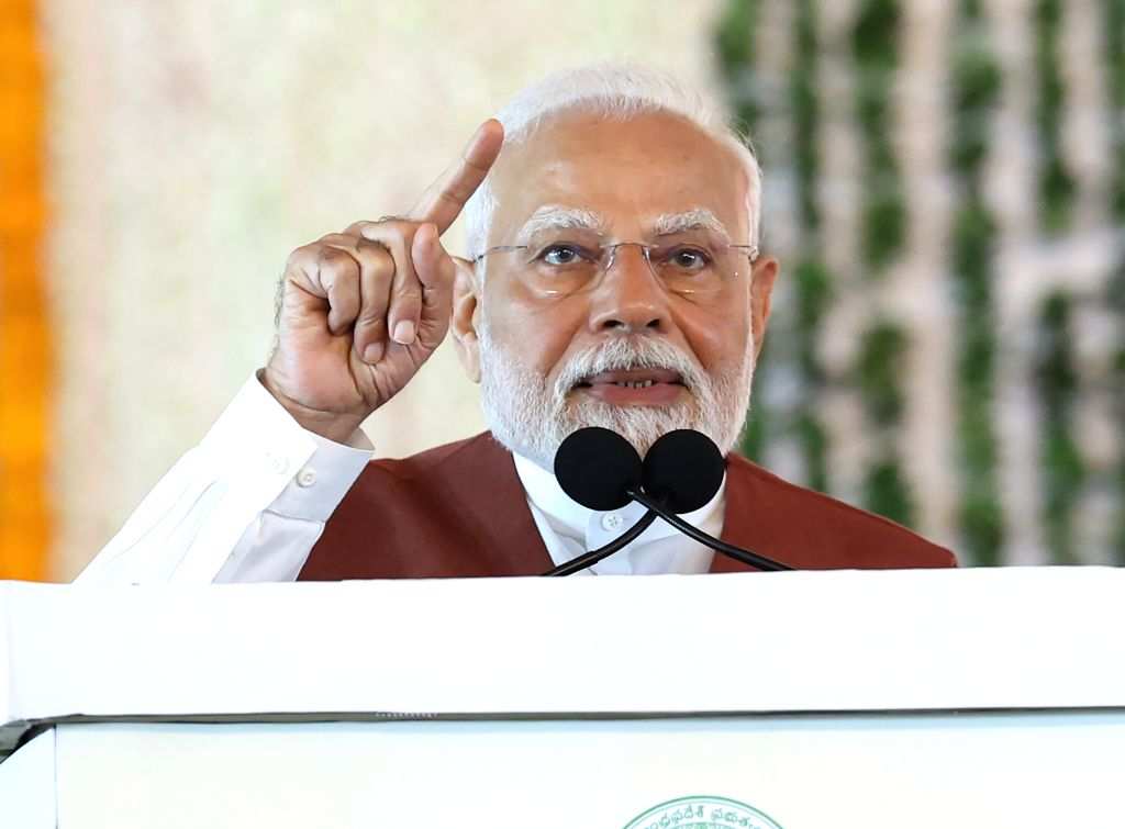 PM Narendra Modi lays foundation stone, inaugurates development works
