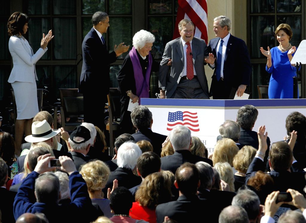Presidents Gather at Bush Library Dedication