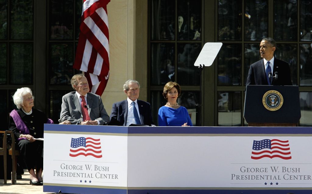 Presidents Gather at Bush Library Dedication