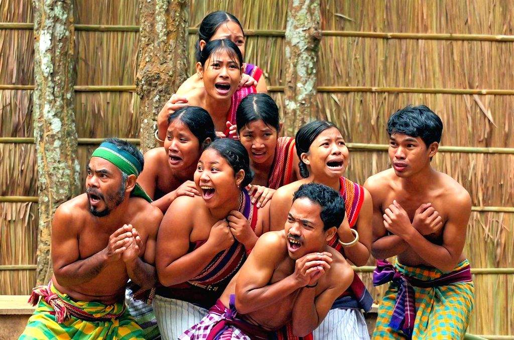 Artists perform a drama during the 'Under The Sal Tree' Theatre ...