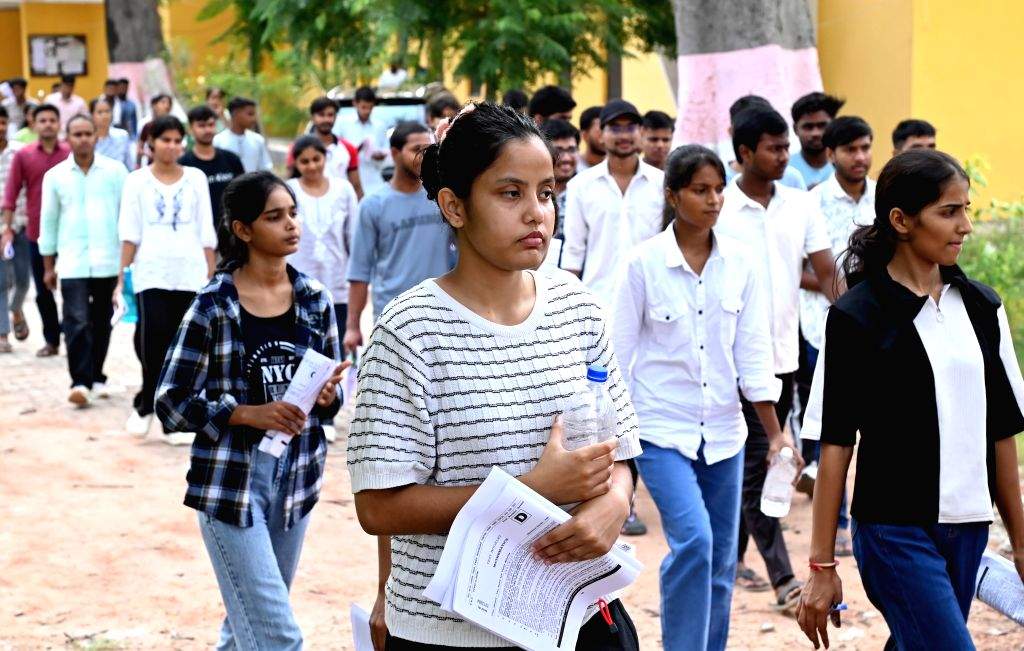 Aspirants Exit NDA Examination Centre