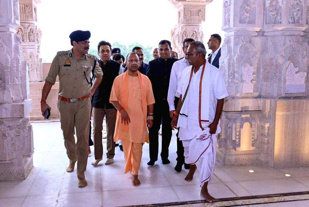 Uttar Pradesh Chief Minister Yogi Adityanath offers prayers at Ram Temple