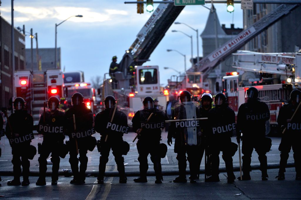Military Baltimore Riot US-BALTIMORE-RIOT
