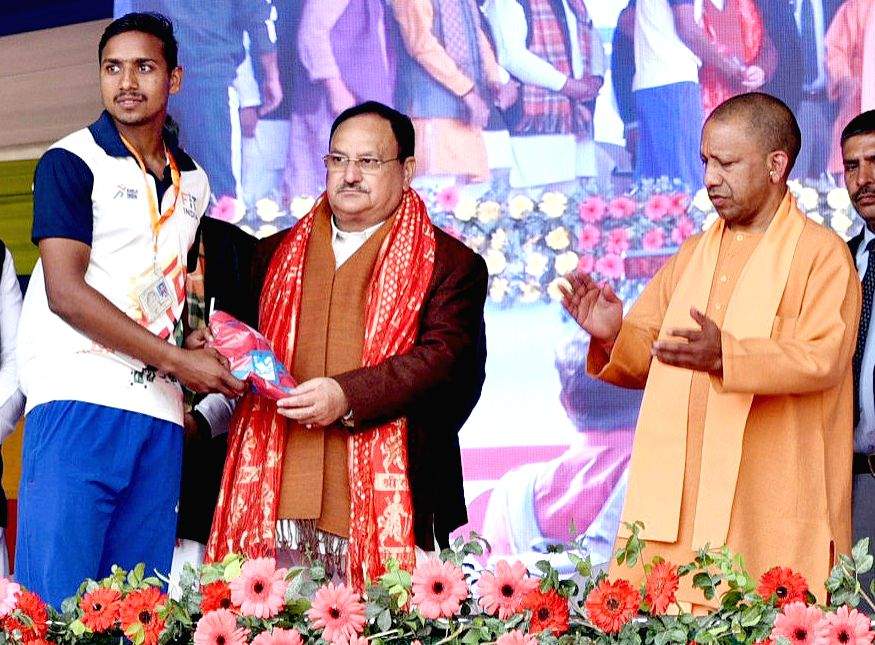 Basti : BJP National President J.P Nadda with Uttar Pradesh Chief ...