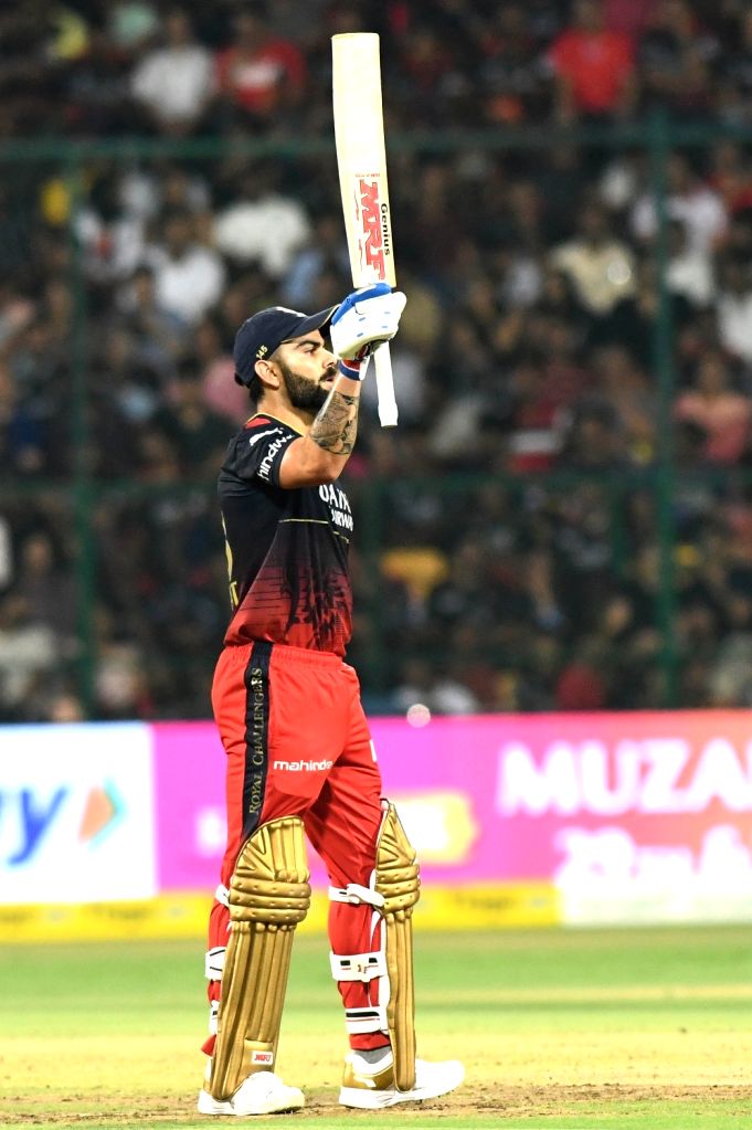 Bengaluru : RCB captain Virat Kohli celebrates his half-century