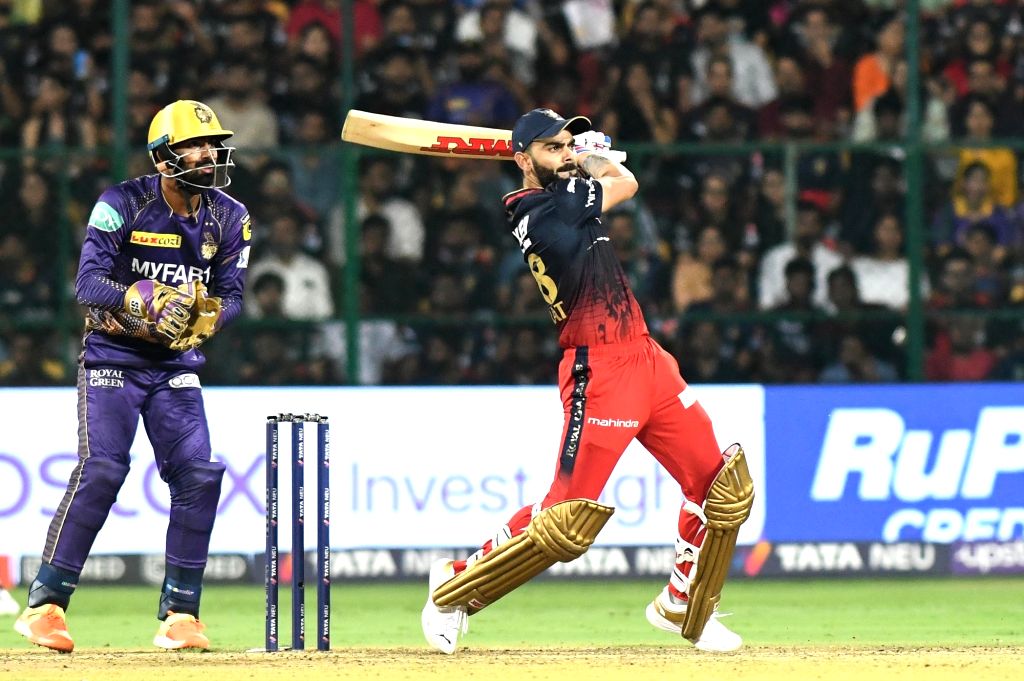 Bengaluru : RCB captain Virat Kohli plays a shot