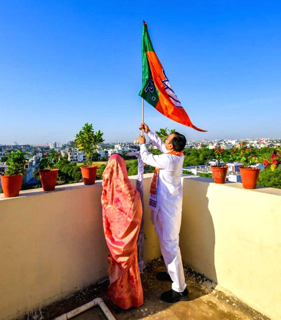 Bhajanlal Sharma Hoists BJP Flag on Foundation Day