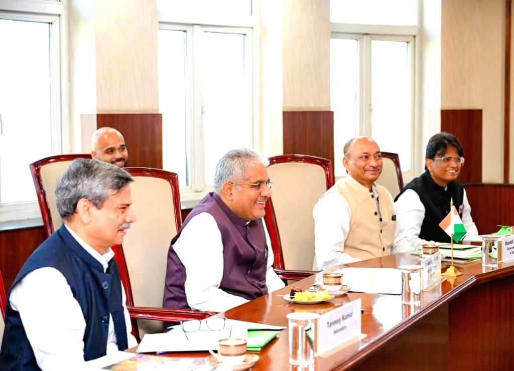 Bhupender Yadav Meets Finland Minister Sari Multala bhupender-yadav-meets-finland-minister-sari-multala