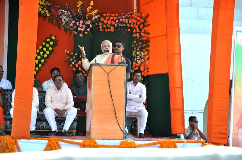 Narendra Modi during a public rally