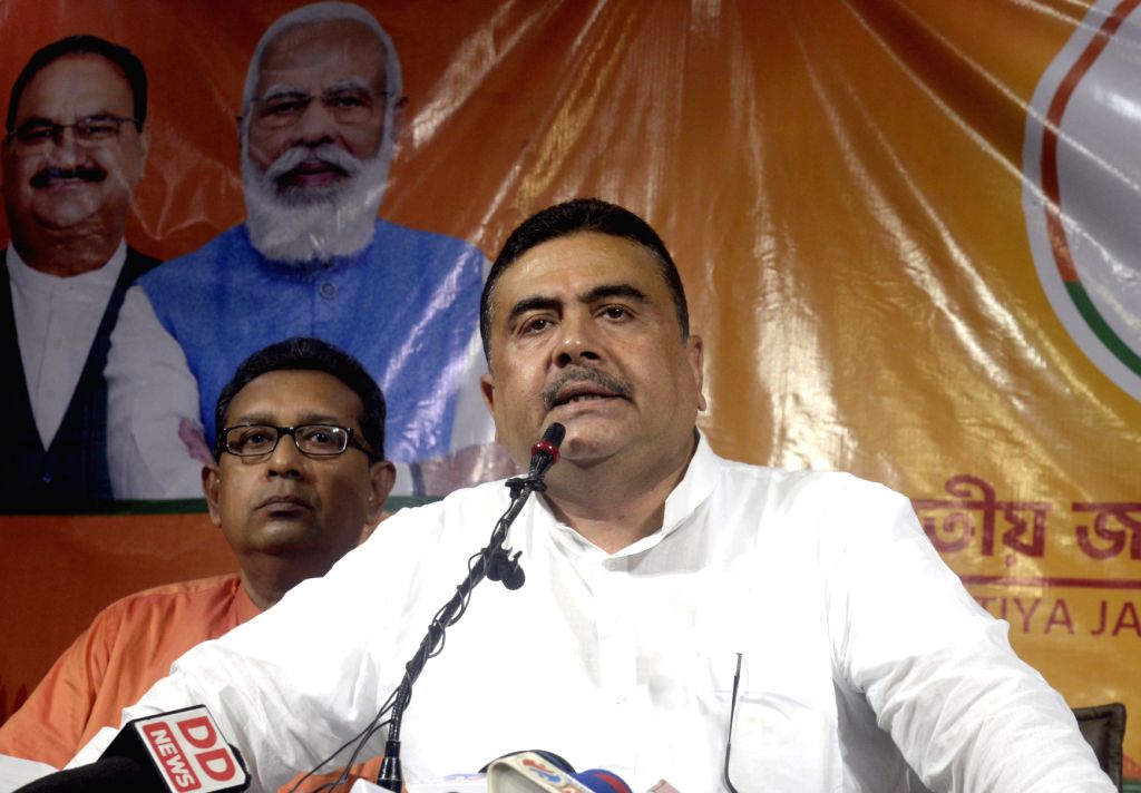 Suvendu अधिकारी ने नई दिल्ली में राजनाथ सिंह और राष्ट्रपति मुर्मू से मुलाकात की 5 BJP MLA and Leader of the opposition Suvendu Adhikari addressing a ...
