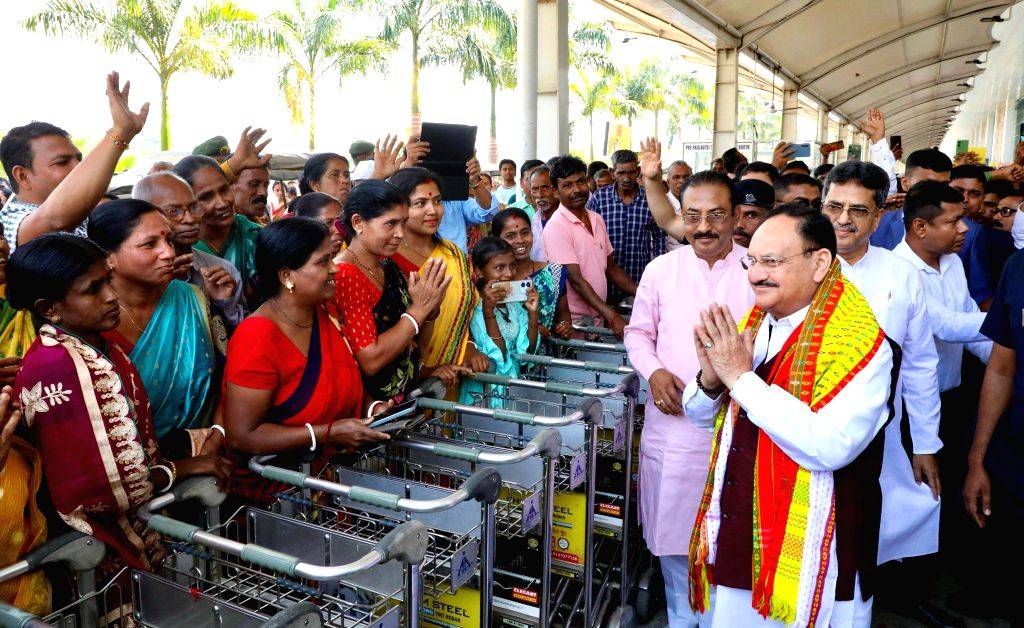 BJP National President and Union Health Minister JP Nadda meets Tripura ...