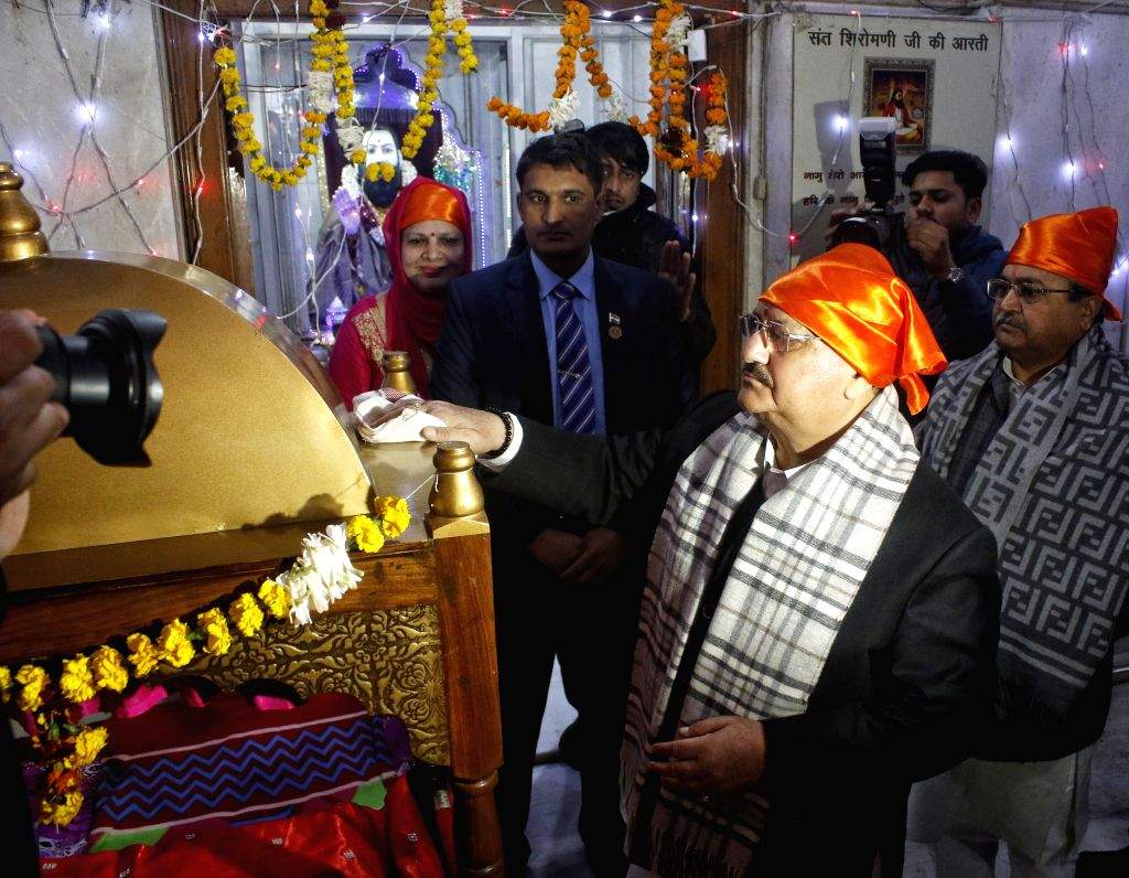 BJP National President JP Nadda during a cleanliness drive at Guru ...