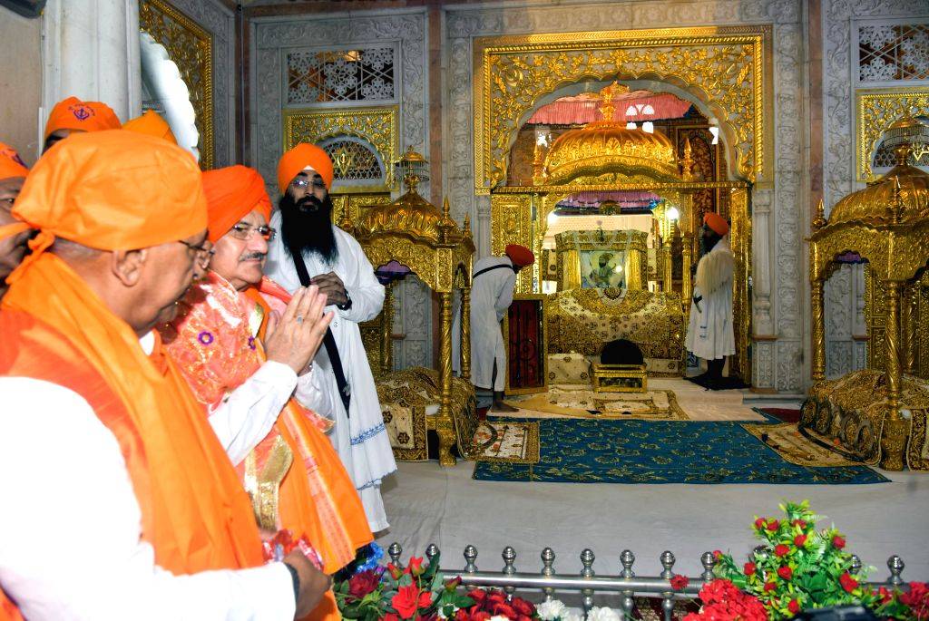 BJP National President JP Nadda Guru during his visit offers prayer at ...