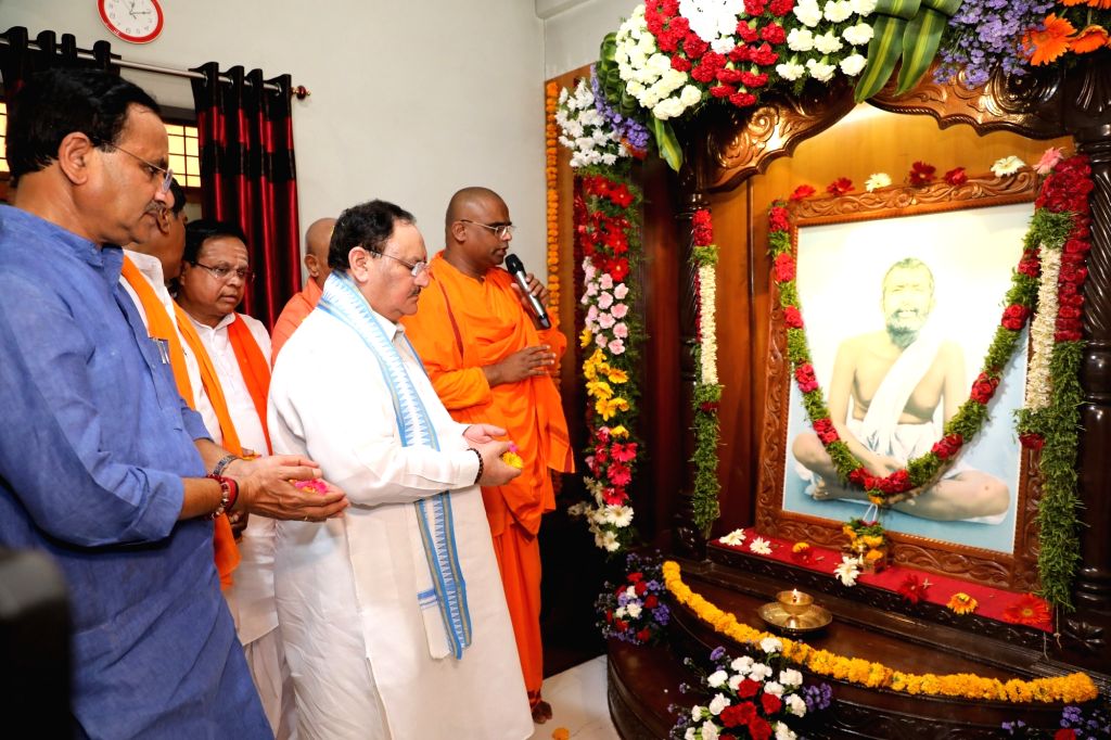 Bidar: BJP National President JP Nadda offers prayers during a visit