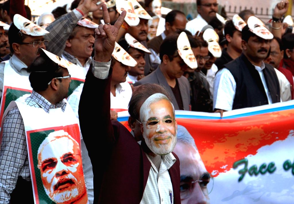 Campaign for Modi's upcoming rally