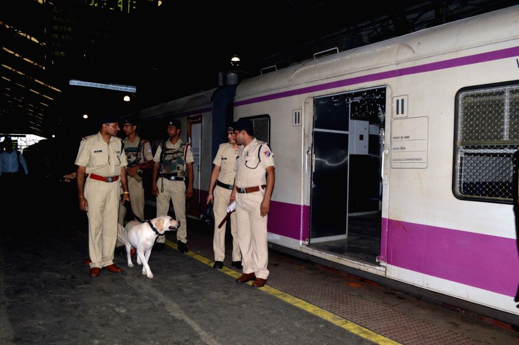 Bomb Detection and Disposal Squad (BDDS) men carry out security checks ...
