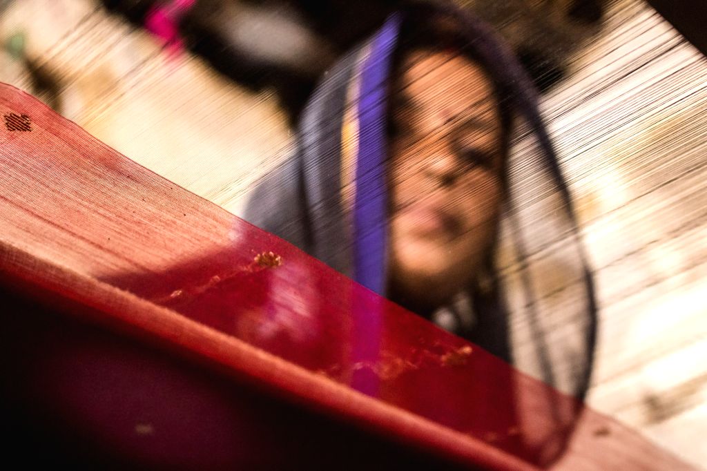 This exhibition is a pictorial tale of Chanderi silk