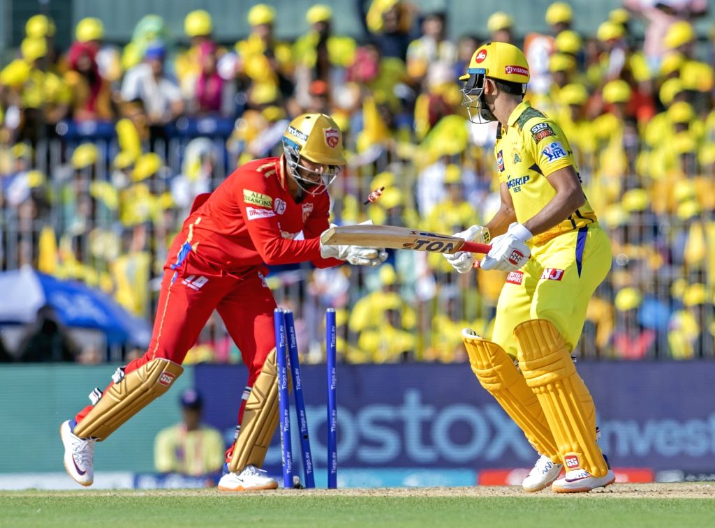 Chennai : CSK batsman Ruturaj Gaikwad is stumped by PBKS wicket-keeper ...